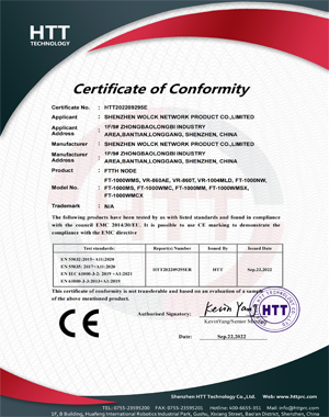 Optical receiver CE certificate